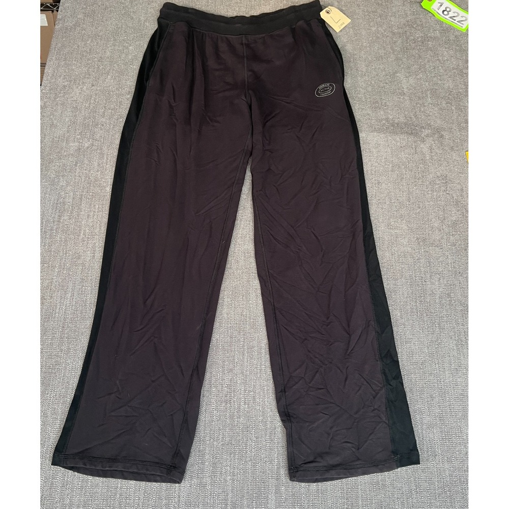 Armani Collezioni Track Pants Mens Large Black Stretch Relaxed Fit Gym Training